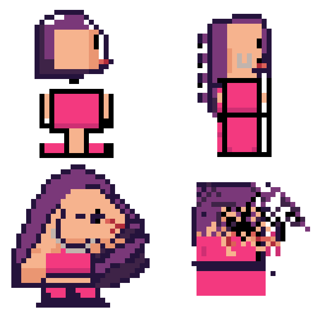 Pixel art agent attempts